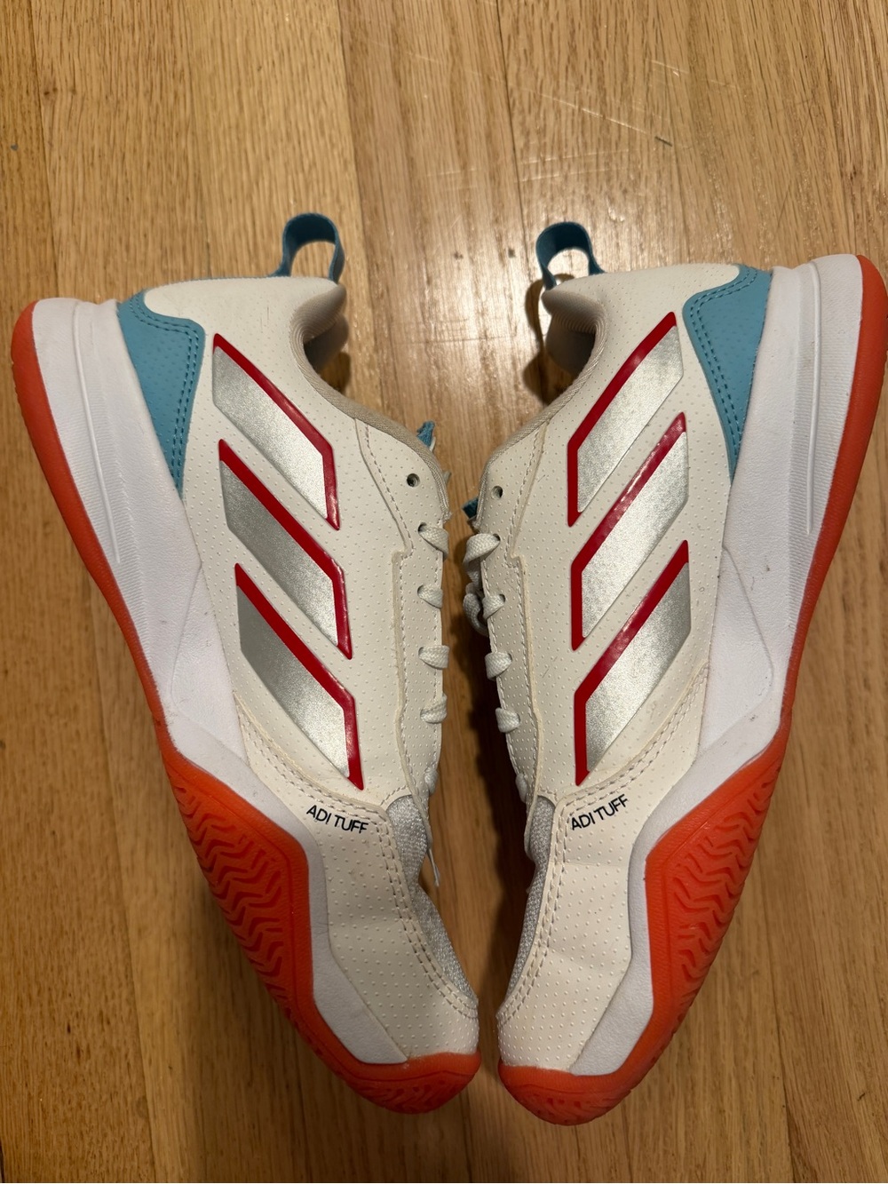 adidas White Teal Interior Low-Top Sneaker